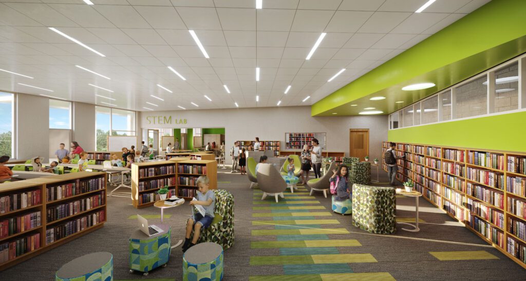 elementary school library rendering