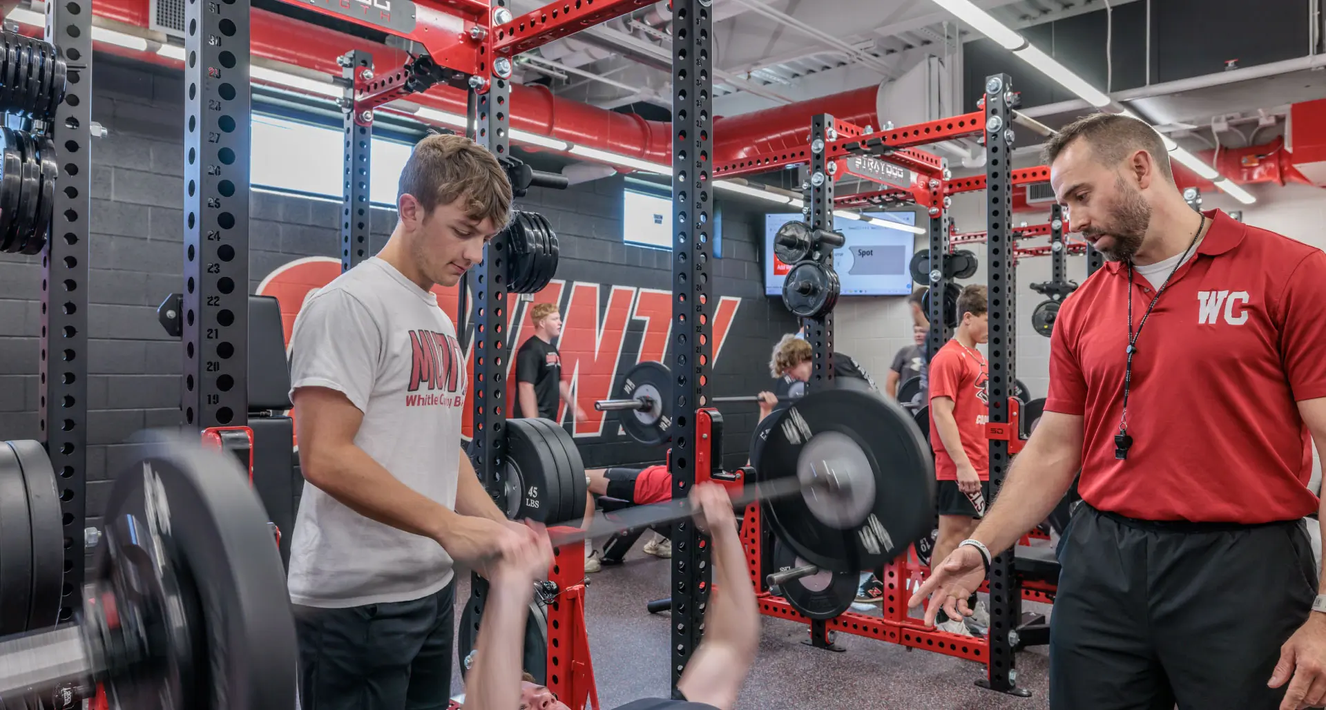 weight training room student athletes